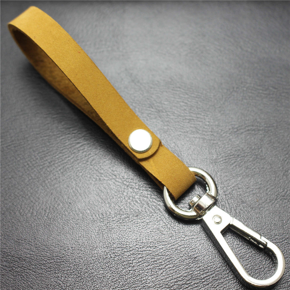 The first layer of cowhide multi-function key chain bag pendant car decoration supplies opening promotion gift custom detachable
