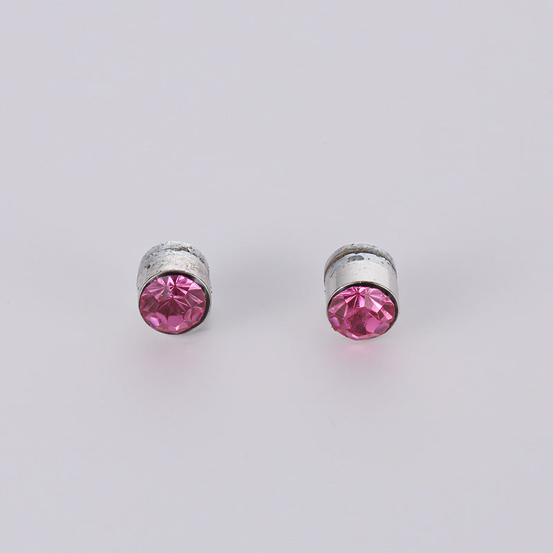 Unisex Zircon Rhinestone Magnet Suction Earrings Flash Diamond No Pierced Earrings 2 Yuan Jewelry