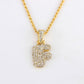 Personalized hip-hop diamond letter necklace fashion trend 26 letters pendant jewelry