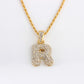Personalized hip-hop diamond letter necklace fashion trend 26 letters pendant jewelry