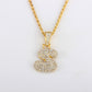 Personalized hip-hop diamond letter necklace fashion trend 26 letters pendant jewelry