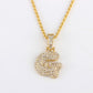 Personalized hip-hop diamond letter necklace fashion trend 26 letters pendant jewelry
