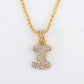 Personalized hip-hop diamond letter necklace fashion trend 26 letters pendant jewelry