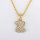 Personalized hip-hop diamond letter necklace fashion trend 26 letters pendant jewelry