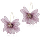 2E4472 Vacation Fairy Fabric Large Petal Flower Earrings Mori Earrings Feminine Fresh Earrings