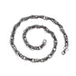 Fashion Men's Hip Hop Necklace Trend 1.6 Flat Flower Fake Twist Iron Chain Single Chain Jewelry