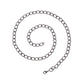 Jewelry Fashion Simple Single Buckle Iron Chain Necklace Men's Hip Hop Flat Pressed Single Chain