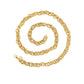 Fashion Men's Hip Hop Necklace Trend 1.6 Flat Flower Fake Twist Iron Chain Single Chain Jewelry