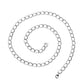 Jewelry Fashion Simple Single Buckle Iron Chain Necklace Men's Hip Hop Flat Pressed Single Chain
