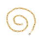 Fashion Men's Hip Hop Necklace Trend 1.6 Flat Flower Fake Twist Iron Chain Single Chain Jewelry