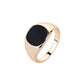 Jewelry Fashion Simple Round Oil Drip Ring Personality Men's Trend Hip Hop Ring