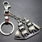 Yifanshun Retro Alloy Sailboat Pendant Leather Keychain 3cm Key Ring Korean Wave Jewelry Bag Pendant