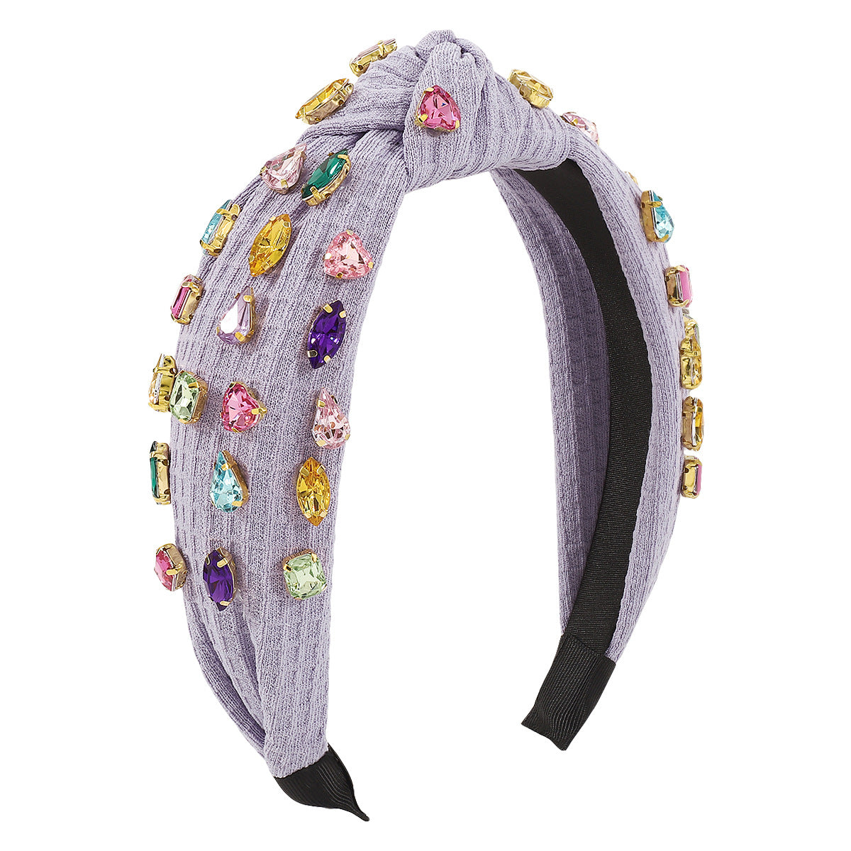 F4948 Fabric Knotted Elegant Headband Waffle Creative Horse Eye Diamond Temperament Light Luxury Personalized Headband