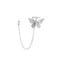 ins simple one-piece butterfly ear clip retro long tassel earrings elegant temperament earrings jewelry female