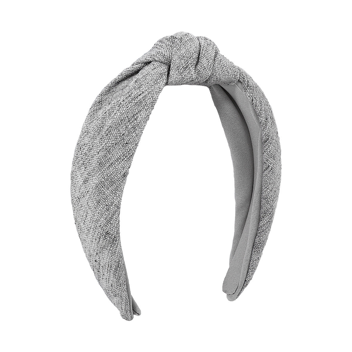 F4468 solid color geometric hair hoop wide edge knotted cotton and linen creative going out with high cranial top pressure hair head hoop