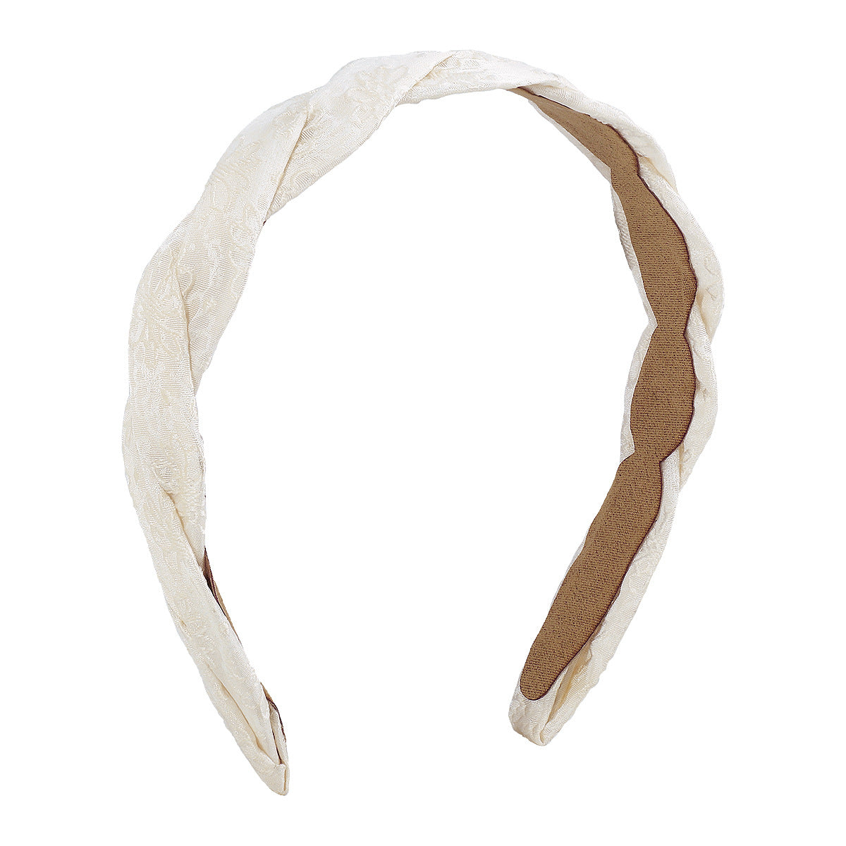 F453 Fashion Geometric Embroidery Flower Headband Cross Weaving Simple Small French Elegant Headband Women