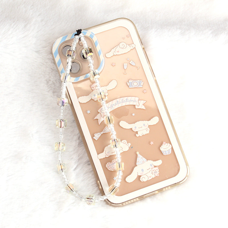Year Fashion Simple Jewelry Ladies Handmade Geometric Crystal Phone Chain