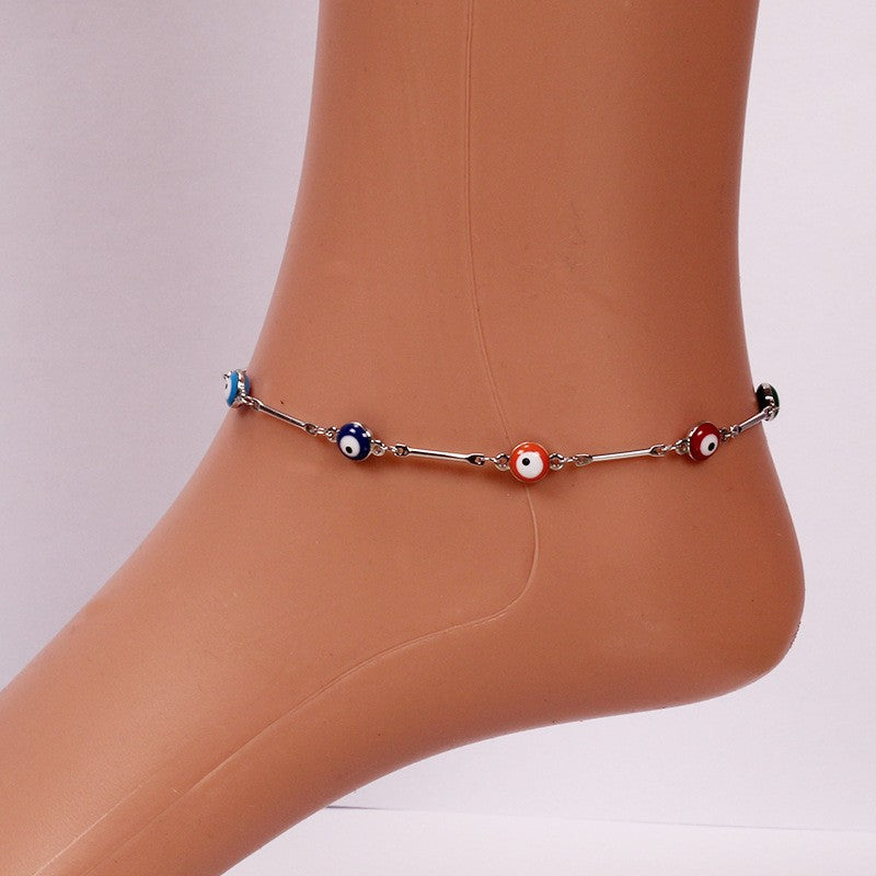 Devil's Eye Anklet Bracelet Necklace Fashion Street Shooting Creative Couple Necklace Accessories