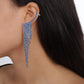 E1274 Temperament Simple Pop Earrings Net Red Tassel Rhinestone Ear Needles Geometric Banquet Exaggerated Earrings