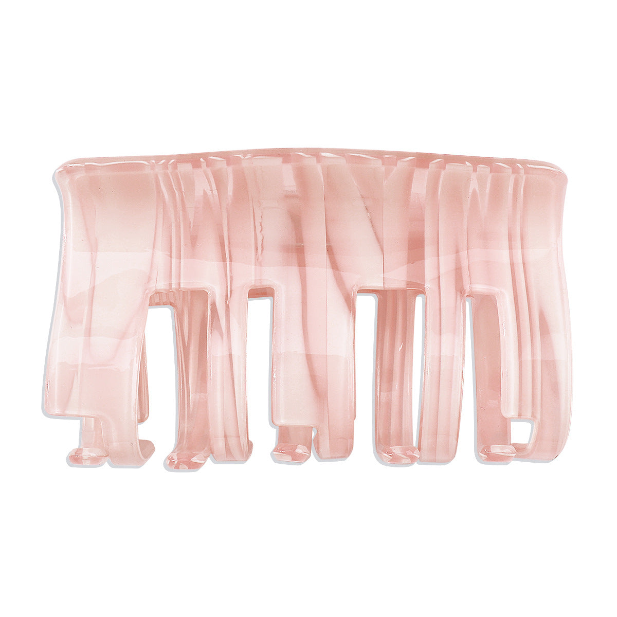 F4315 Glazed Color Fashion Resin Shark Clip French Retro Contrast Color Stripes Simple Internet Celebrity Hair Clip Female