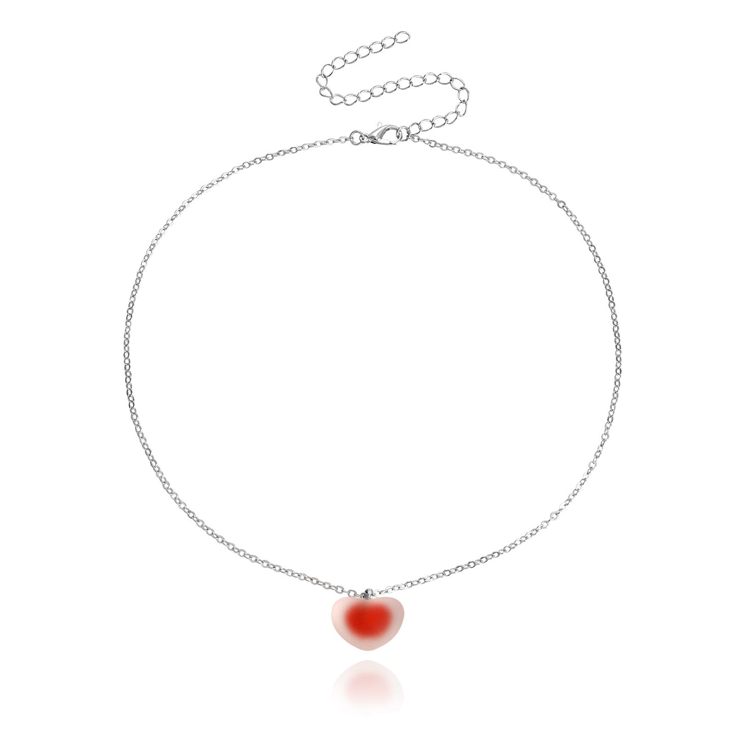 Jewelry Simple Acrylic Color Frosted Love Ball Pendant Necklace Female Cute Fresh Necklace