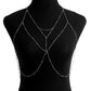 Ornament Simple Sexy Cross Bead Chain Chest Chain Female Sweet Cool Night Hanging Neck Tassel Body Chain