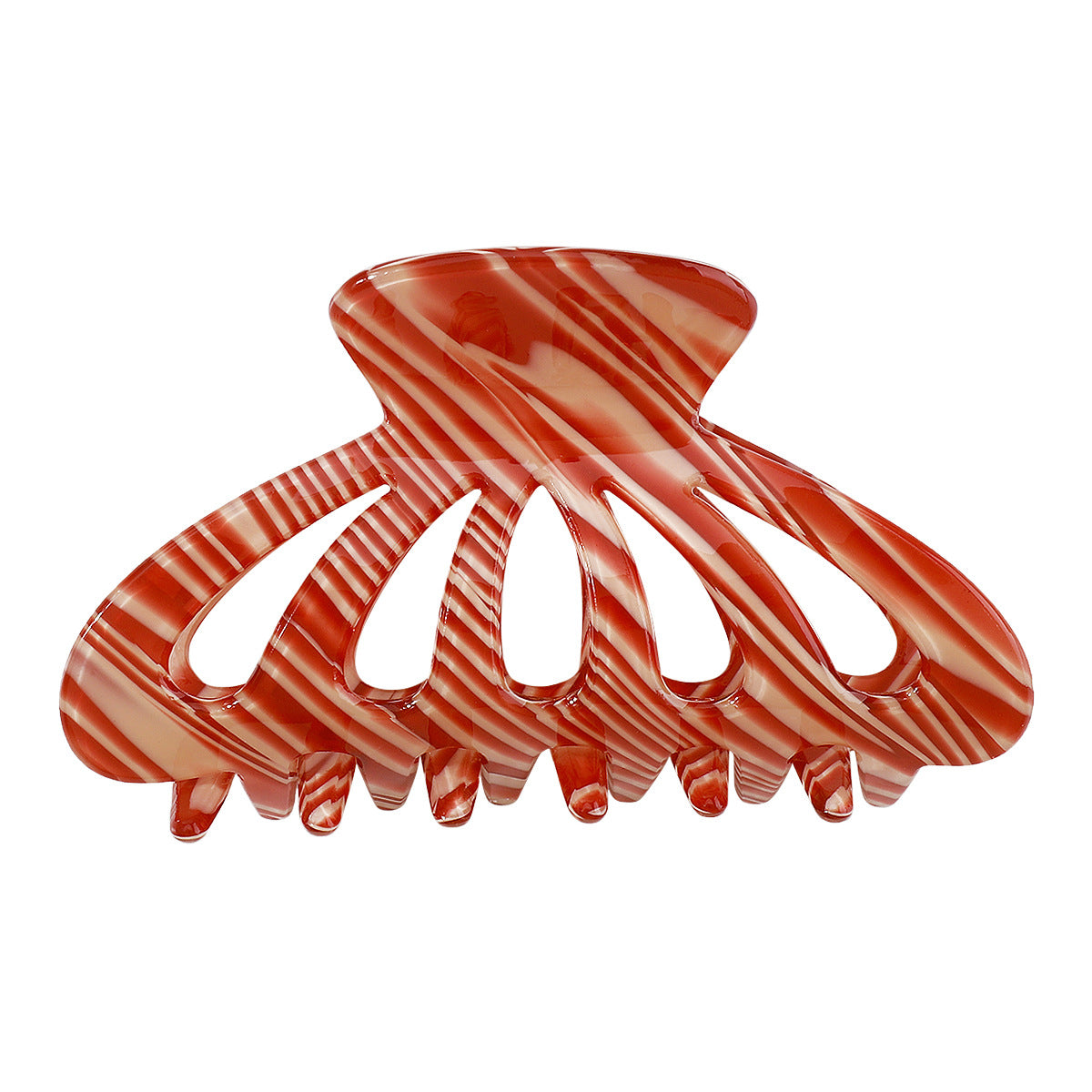 F4348 Elegant Lazy Fashion Clip Contrast Color Texture Geometric Pop Street Shoot Lady Shark Hair Clip