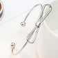 Ins Simple Temperament Pearl Earrings Fashion Personality Metal Geometric Pendant Necklace Bracelet Ring Set
