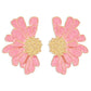 E8418 Stud Earrings Retro Alloy Flower Stud Earrings Feminine Pattern Flower Earrings