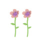 S925 silver needle earrings summer purple earrings simple small fresh earrings net red flower earrings