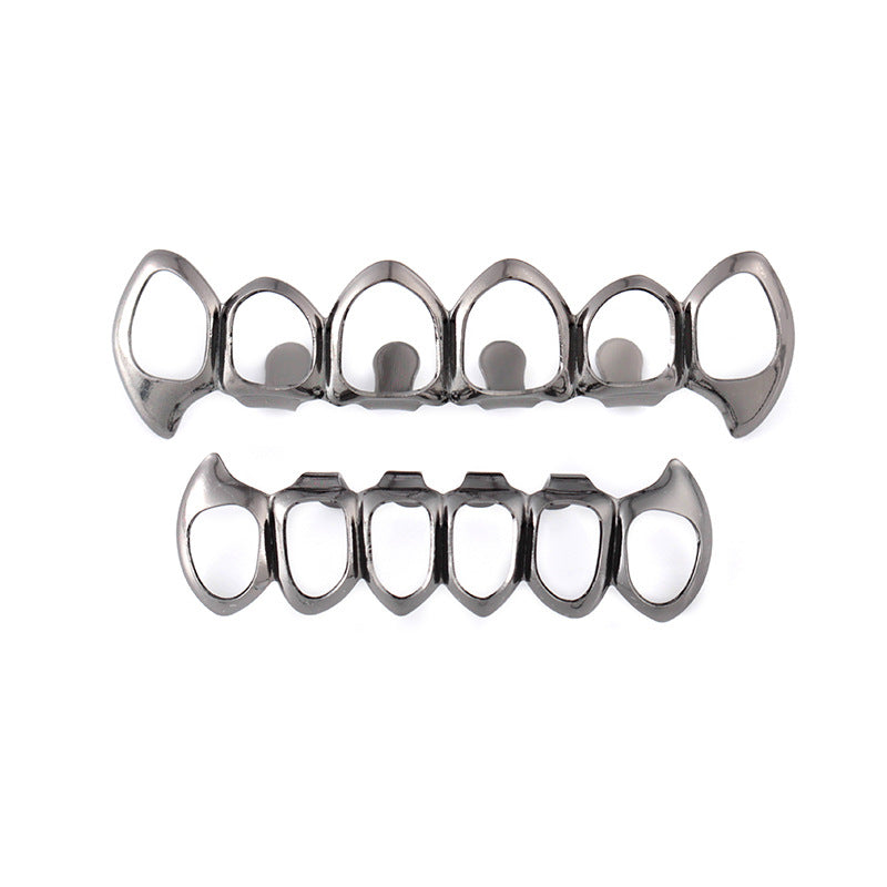 HIPHOP full diamond metal hip hop poker shape braces fashion trend rock denture jewelry