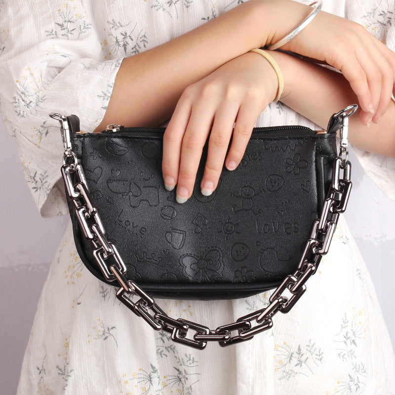 Fashion trend bag chain shoulder bag shoulder strap chain metal bag chain diagonal chain accessories