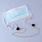 Jewelry glasses chain hanging neck mask anti-lost rope dual-use light skin creative double heart pearl chain