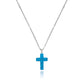 Jewelry simple small hole chain color cross pendant necklace female national trend necklace