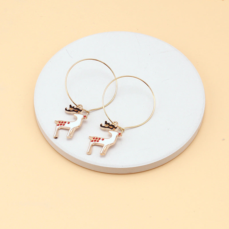 Christmas ornaments, Christmas elements, diamonds, snowflakes, bells, earrings, Christmas gifts, earrings, women