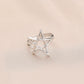 Creative shell fashion personality bamboo strip five-pointed star stainless steel ring open ring versatile fashion women