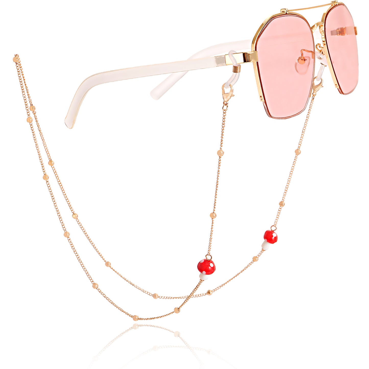 Glasses Jewelry Trend Sunglasses Glasses Chain Ornament Heart Mask Hanging Chain Non-slip Accessories
