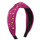 F5175 retro solid color knotted geometric headband round sequins personality simple and elegant pressure hair headband