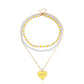 Jewelry Bohemia imitation pearl exaggerated color LOVE love pendant necklace hot girl necklace