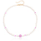 Jewelry ins soft pottery flower color love imitation pearl necklace female niche design light luxury