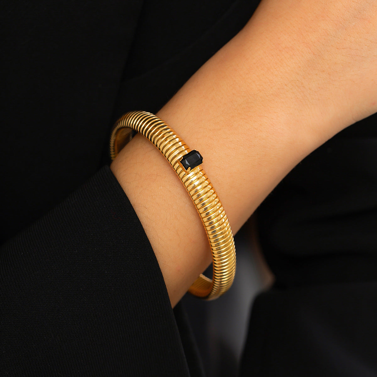 Jewelry creative personality cross stacked chain bracelet exaggerated wild punk three layer bracelet female