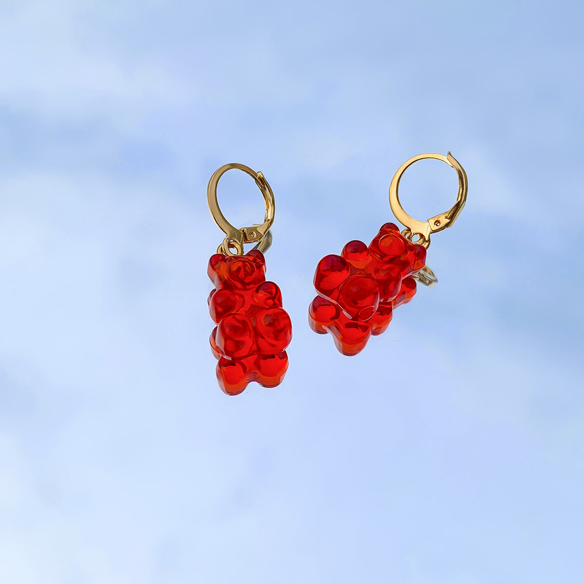 Jewelry Sweet Cool Juice Transparent Bear Earrings Cute Sweet Gummy Cartoon Girl Earrings