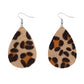 Jewelry Leopard Combination Leather Earrings Female Valentine's Day Fashion PU Earrings