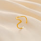 Fashion Simple Versatile Stainless Steel Ring Irregular Open Ring Ladies Ring Jewelry