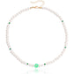 Jewelry ins soft pottery flower color love imitation pearl necklace female niche design light luxury