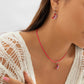 Jewelry simple dripping oil small butterfly pendant necklace female color pastoral pendant wax thread necklace