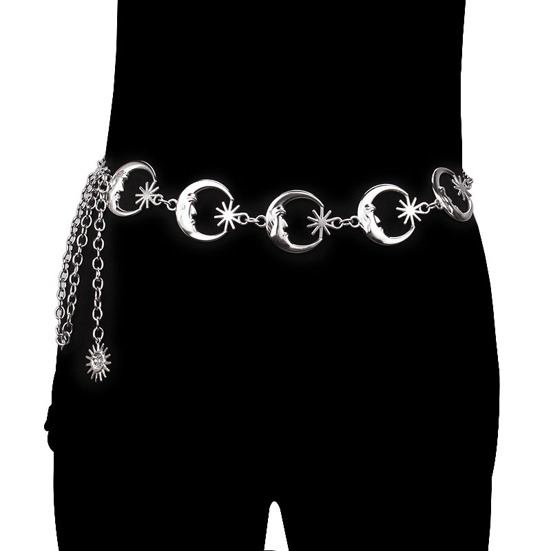 Simple atmosphere fashion waist accessories female punk all-match explosive waist chain direct supply