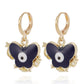 Jewelry ins color butterfly devil's eye pendant earrings female earrings high-end niche earrings
