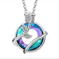 Jewelry Fashion Angel Ring Rose Flower Pendant Necklace Female Niche Design Sense Jewelry