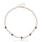 Jewelry Simple Acrylic Devil's Eye Stitching Clavicle Chain Retro Imitation Pearl Beaded Necklace